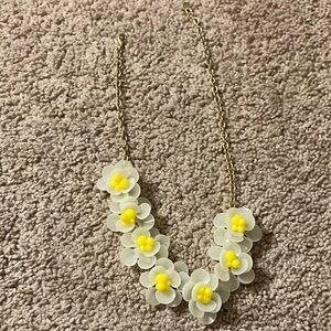 Talbots Yellow and White Floral Necklace